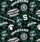 Licensed NCAA Michigan State University Check Allover Cotton Fabric by the Yard
